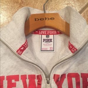 VS Pink NY Giants half zip sweatshirt